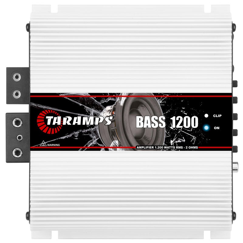 Taramp's Taramps Bass 1200 2 Ohms Monoblock Amplifier 1200 Watts Rms 1 Channel 14.4VDC Out Power Full Range Great for Sub/Bass RCA Input Smart Cooler Car Audio - Image 1